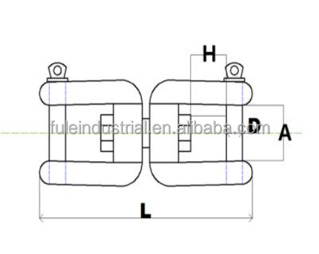 Marine Anchor Chain CC Swivel Joint Connector 304/316 Stainless Steel Quick Release Double Jaw To Jaw Swivel Ring Shackles