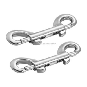 Heavy Duty 304 Stainless Steel Rope Double Ended Spring Clips Long Spring Trigger Bolt Snap Hook For Diving Water Bottle