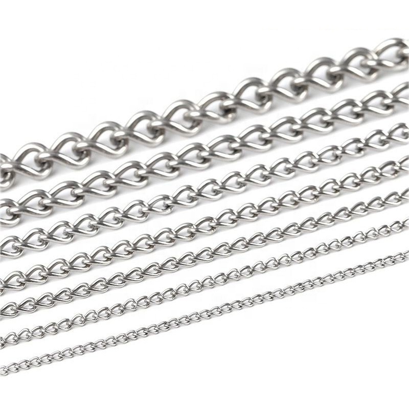 Heavy Duty Hanging Chair Metal Twist Link Chain SS 304 316 Stainless Steel Din Welded Twisted Short Link Rope Lifting Chains