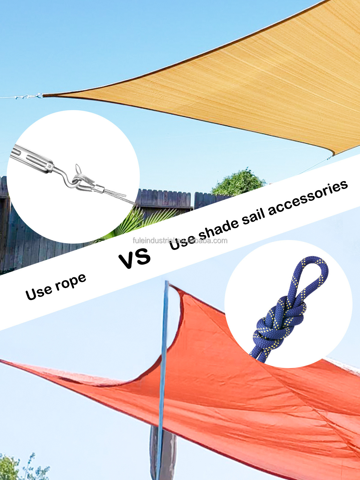 304 Stainless Steel Sun Shade Sail Sunshade Canopy Tent Kit PVC Coated Wire Rope Cable M5 Turnbuckle Hook to Eye Thimbles