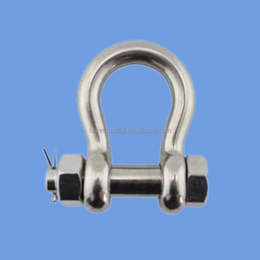 Wholesale US Type G209 G210 G213 G215 G2130 G2150 Key Pin Shackle Stainless Steel Long Wide Twist D Bow Shackle For Truck Marine