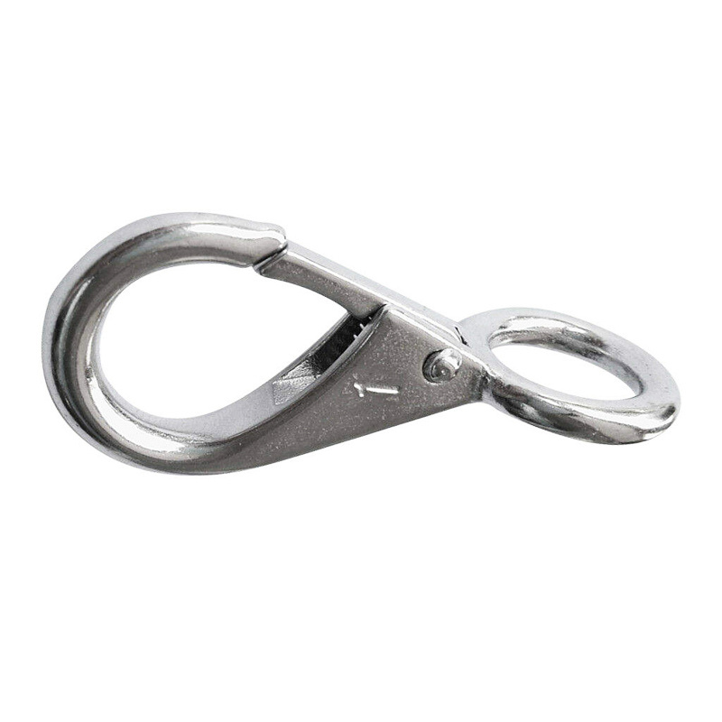 Factory Snap Hook Fixed Eye Snap Dog Chain Hook Stainless Steel Durable Bag Strap Carabiner Metal Fixed Eye Bolt Snap Hook Clips