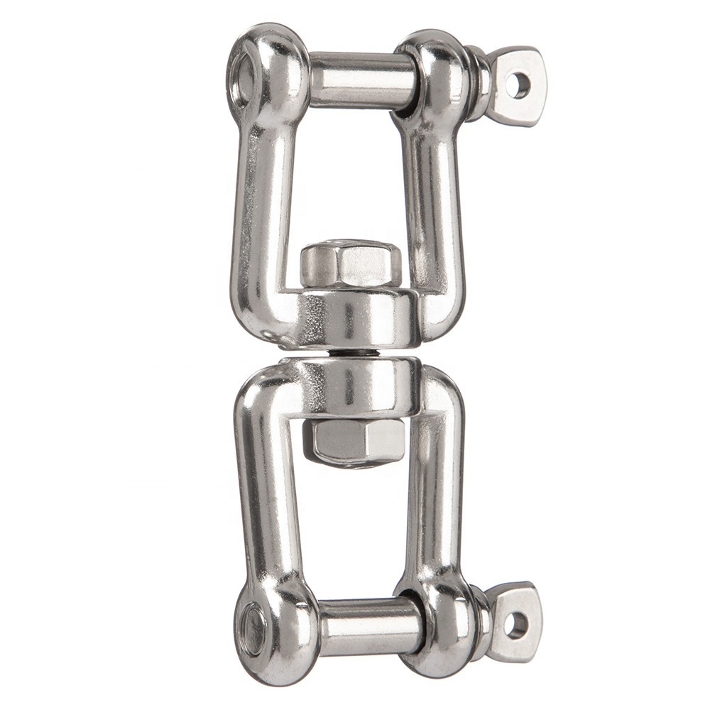 Marine Anchor Chain CC Swivel Joint Connector 304/316 Stainless Steel Quick Release Double Jaw To Jaw Swivel Ring Shackles