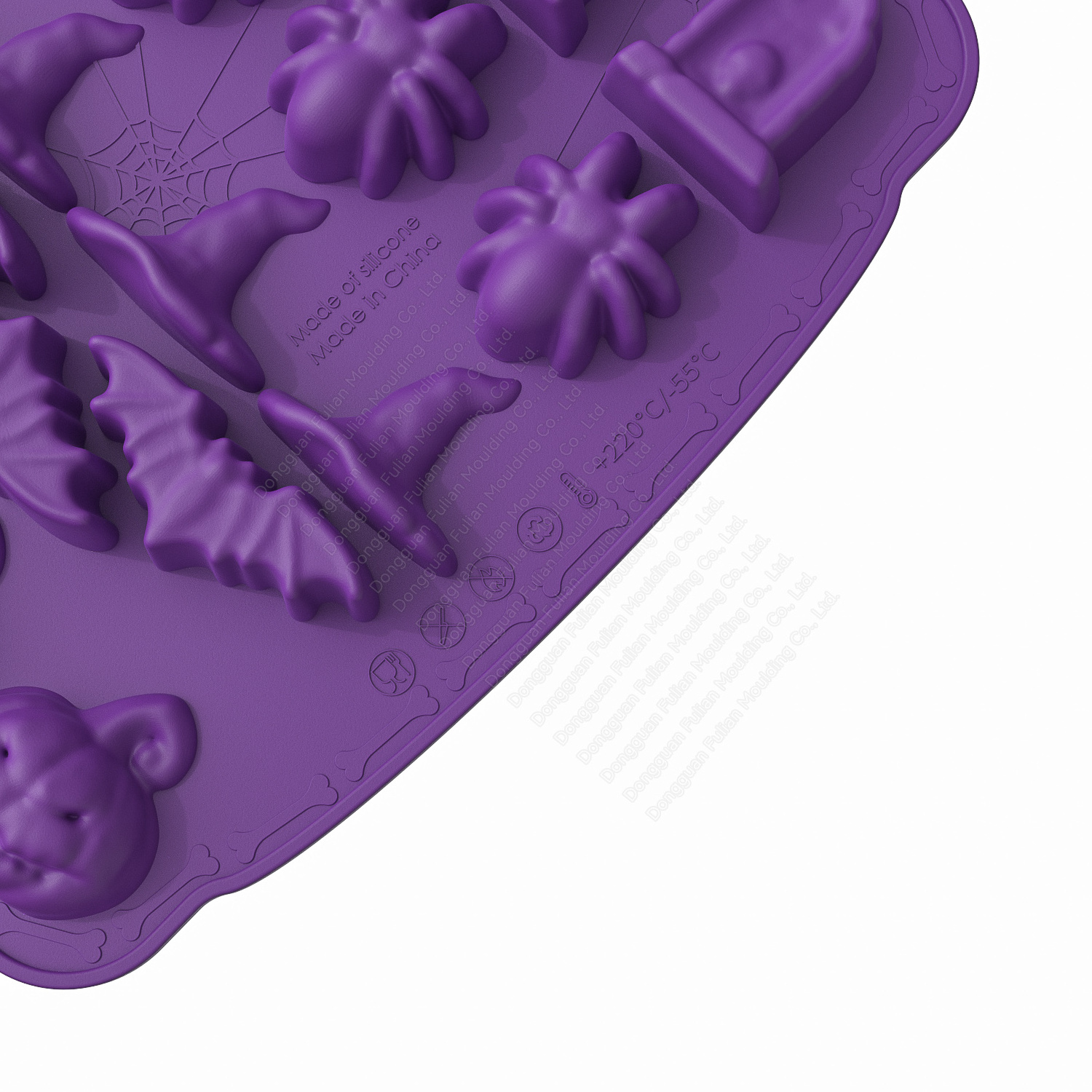 H1 Halloween 5 in 1 Silicone Mould Chocolate Silicone Halloween Molds candle moulds silicone