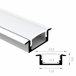 For Ceiling Light 6063 T5 Recessed 23*9mm Extrusion Heat Sink Housing Channel Led Strip Aluminium Profile