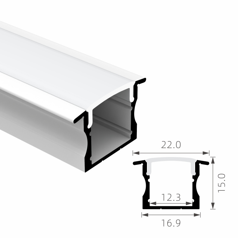 Customization Linear Lamp Alu Profil Channel Extrusion PC Diffuser Cove Recessed Aluminium Profile For Led Strip Lighting