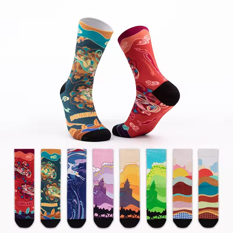 Wholesale Thigh High Polyester Unisex Blank Sublimation Crew Socks Polyester Short Socks To Sublimate