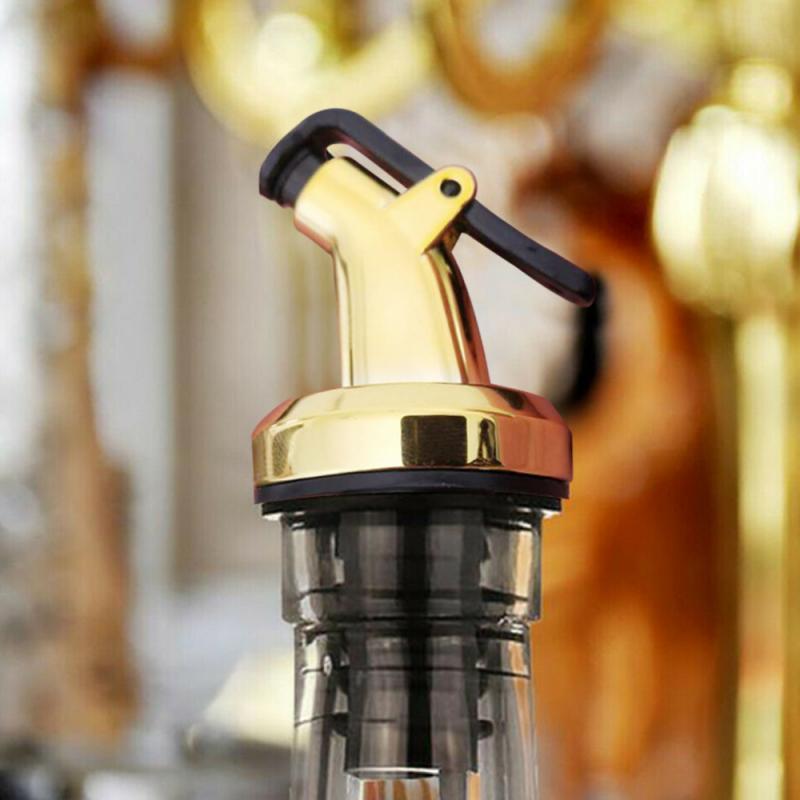 Oil Bottle Stopper Rubber Lock Plug Seal Leak-proof Food Grade Plastic Nozzle Sprayer Liquor Dispenser Wine Pourers Bar Tools