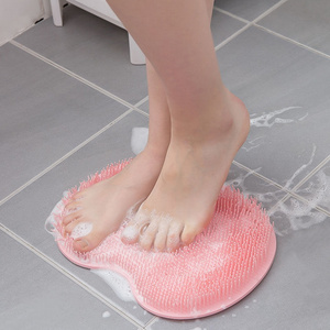 Non Slip Bath Remove Dead Skin Lazy People Rub Back Artifact Silicone Shower Foot Scrubber Back Brush Bathroom Massage Clean