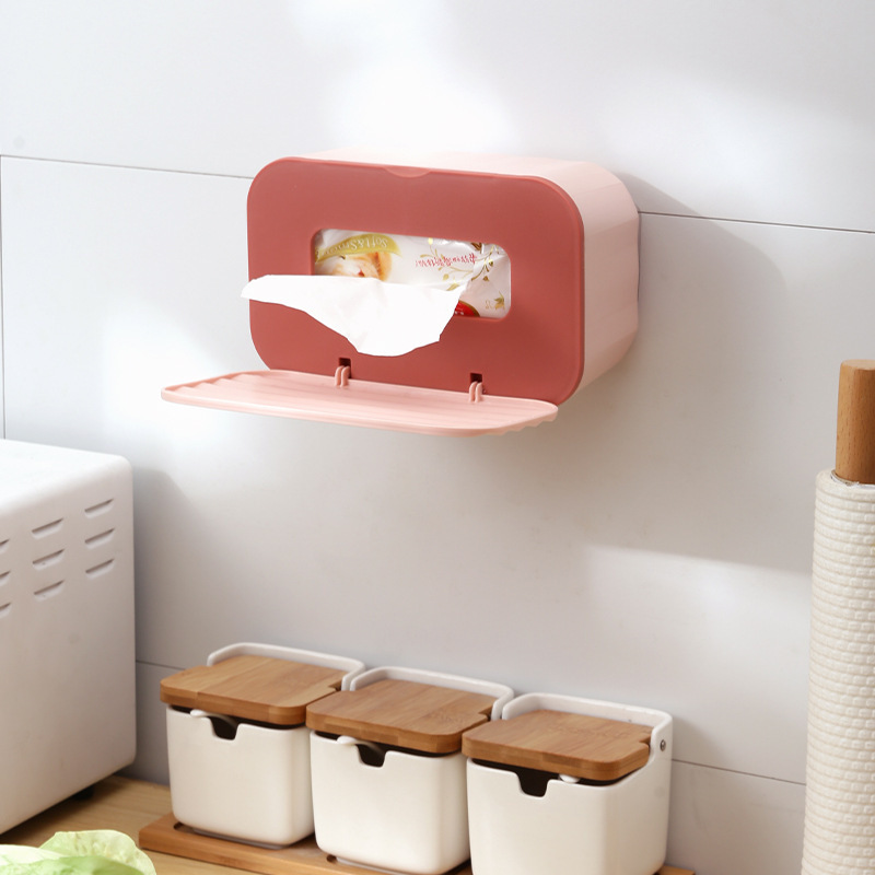 Household Plastic Paper Mask Storage Box Wet Tissue Box Seal Baby Wipes Dispenser Holder Dust-proof Tissue Box With Lid Kitchen