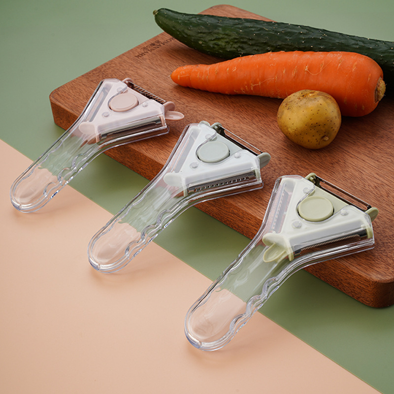 Household Peeler Multi-functional Three-in-one Beam Knife Kitchen Scraping Fruit Planer Potato Paring Knife Apple Peeler