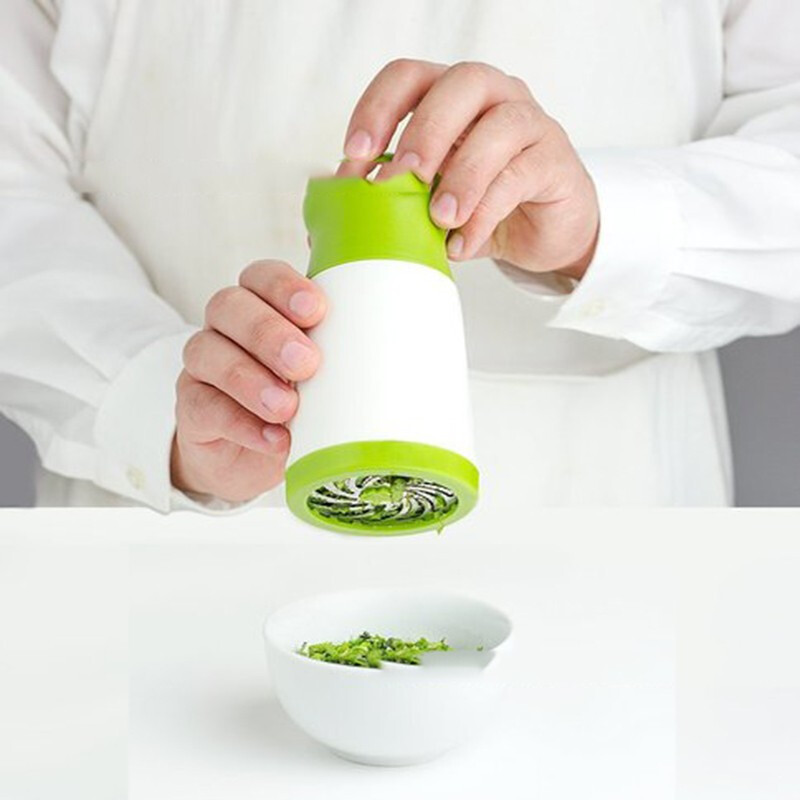 Parsley Spice Mincer Stainless Steel Manual Herb Mill Vegetable Grinder Chopper Condiment Container Shaker Mills Kitchen Tools