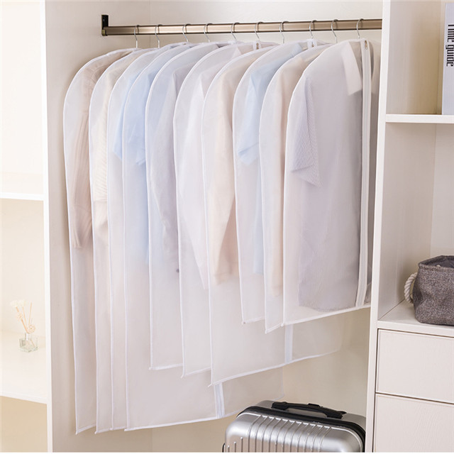 Clothes Dust Cover Dust-proof Garment Cloth Storage Bag Waterproof Suit Coat Protector Storage Bag Wardrobe Hanging Organizer