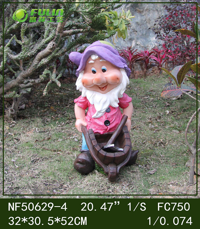 Outdoor Waterproof Resin Garden Gnome Statue Funny Labor Gnomes Seven Dwarfs Sculpture For Home Garden Decoration