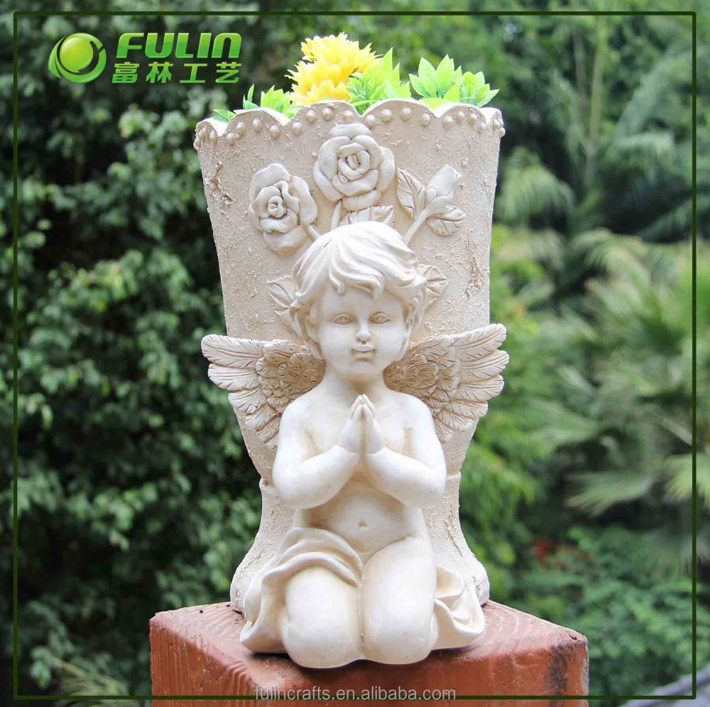 Garden Bulk Resin Cupid Antique Flower Pot