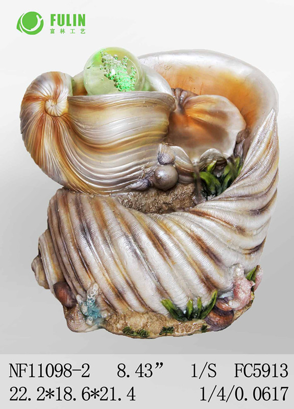 Artificial Fountain Decoration Resin Sea Shell