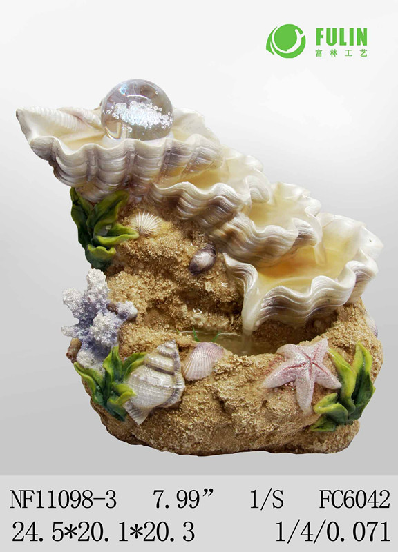 Artificial Fountain Decoration Resin Sea Shell