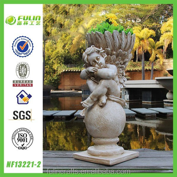 Garden Bulk Resin Cupid Antique Flower Pot