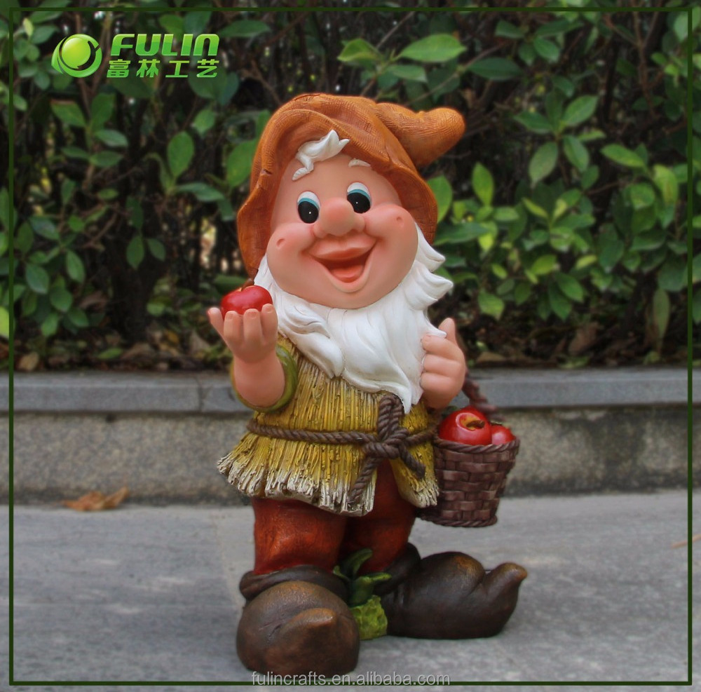 resin dwarf craft garden gnome statue garden decoration the seven welcome dwarfs figure