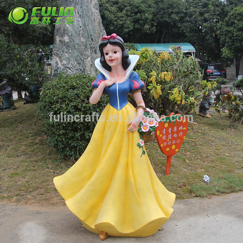 life size fiberglass snow white garden statue