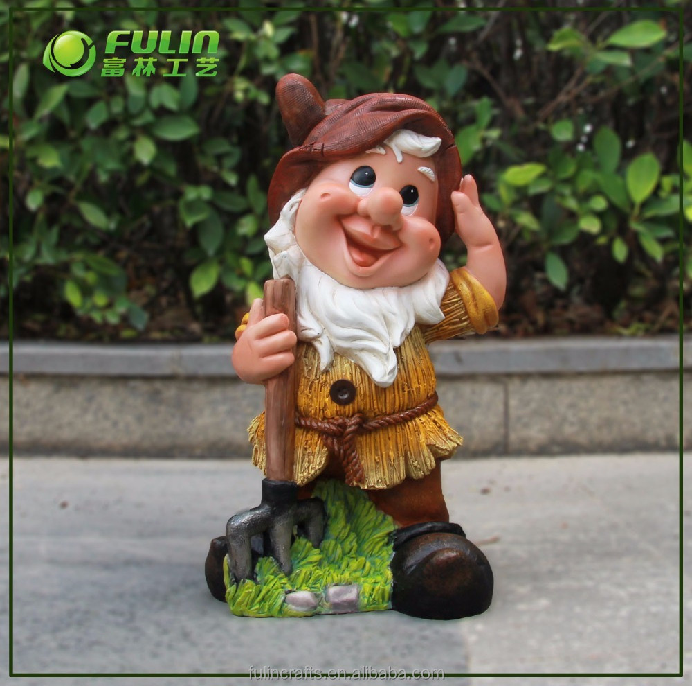 resin dwarf craft garden gnome statue garden decoration the seven welcome dwarfs figure