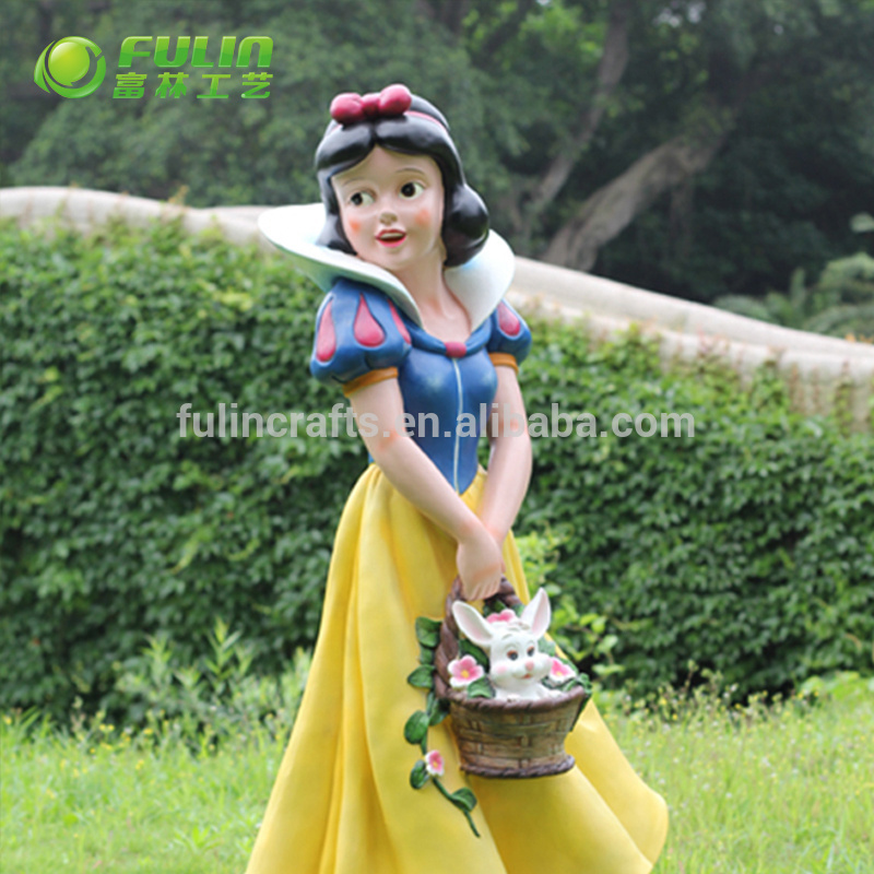 life size fiberglass snow white garden statue