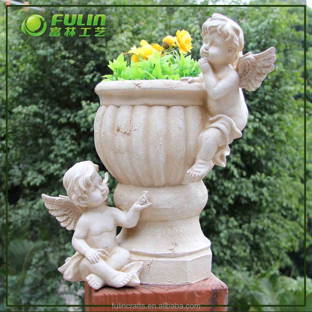 Garden Bulk Resin Cupid Antique Flower Pot