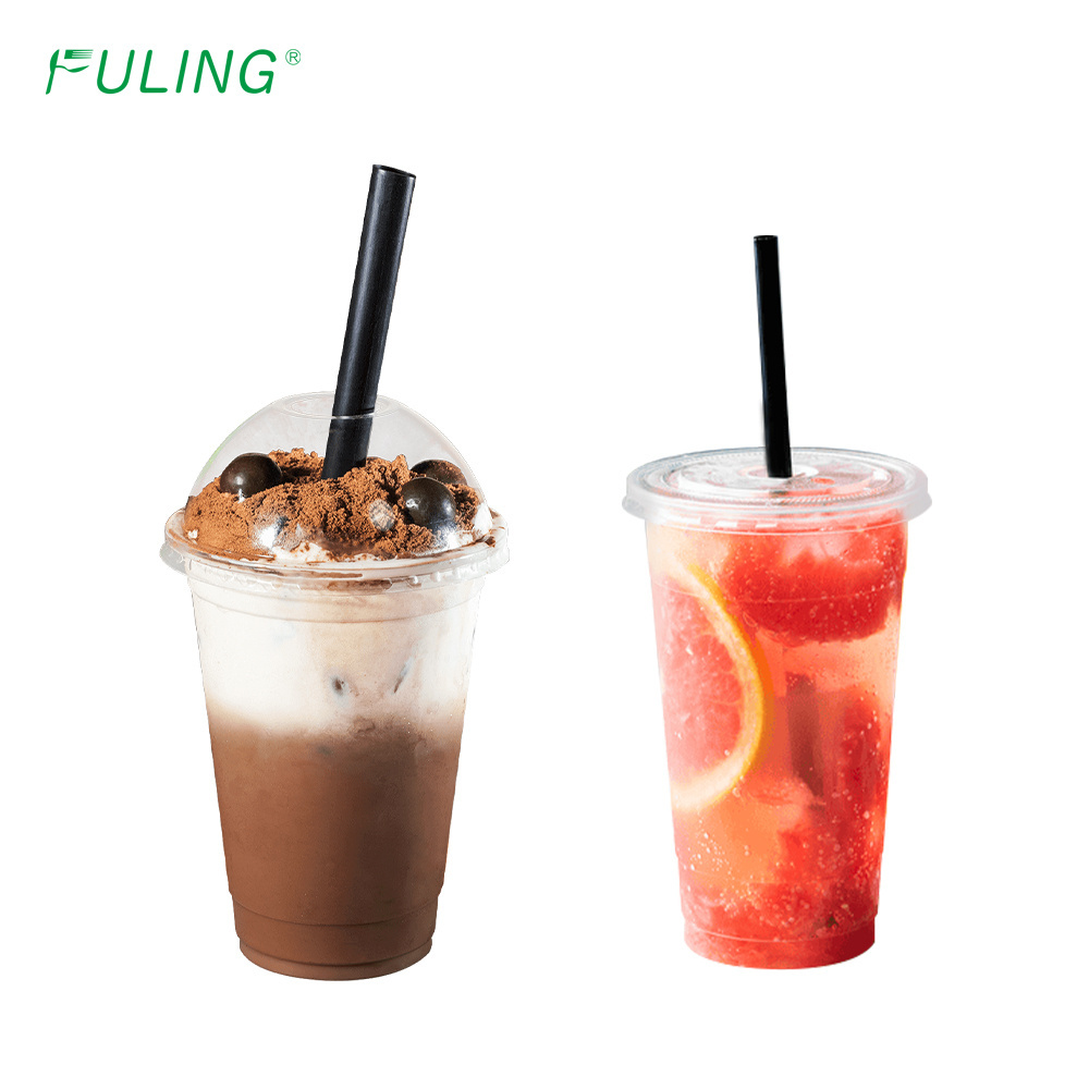 FULING vasos de plastico Cold Drink Cup PET 8/9/10/12/14/16/20/24/32 oz Disposable Plastic Cup