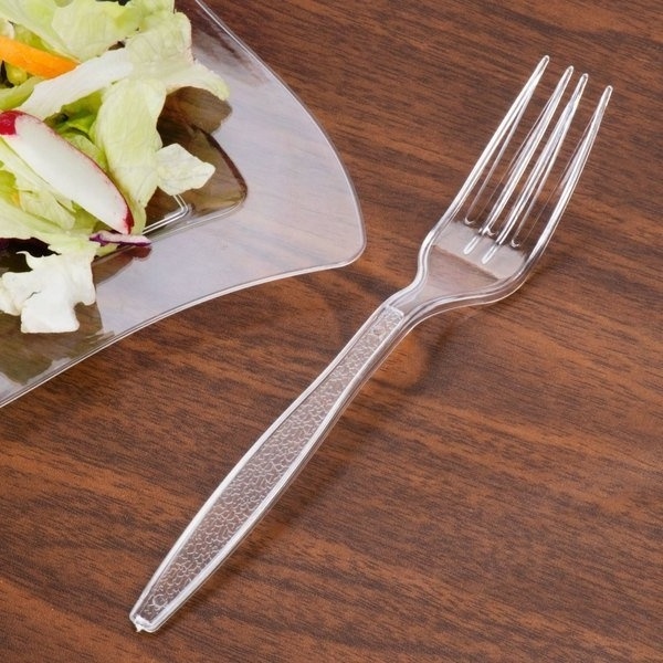 factory direct disposable forks custom transparent plastic individuals wrapped forks kit to go  ps clear plastic forks