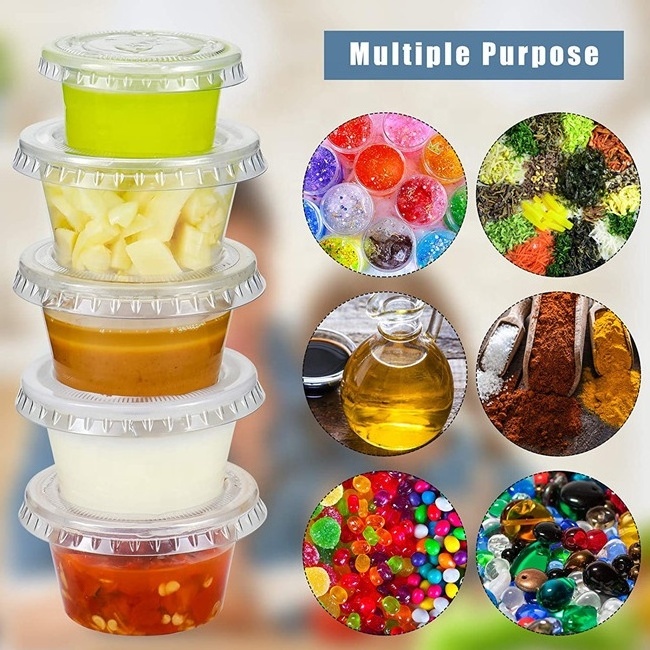 food grade plastic pp portion cups dipping sauce disposable salsa cup jellu 1 oz sauce containers plastic