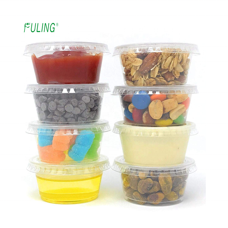 disposable condiment  ice cream cups  , plastic soufle cups 1 2 5.5 oz,2oz jello shot cups 50 pack