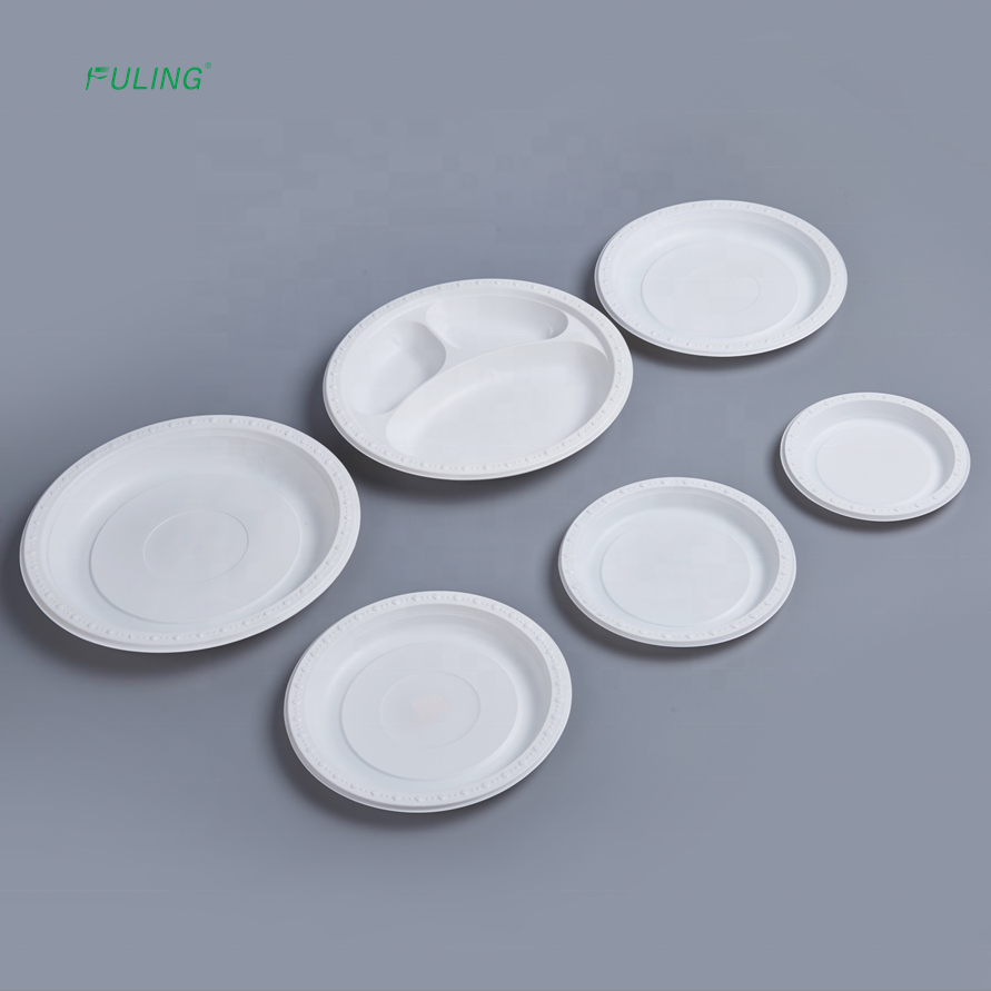 Natural mineral filled utensils eco friendly party  heavy weight cutlery plastic dinnerware sets disposable tableware