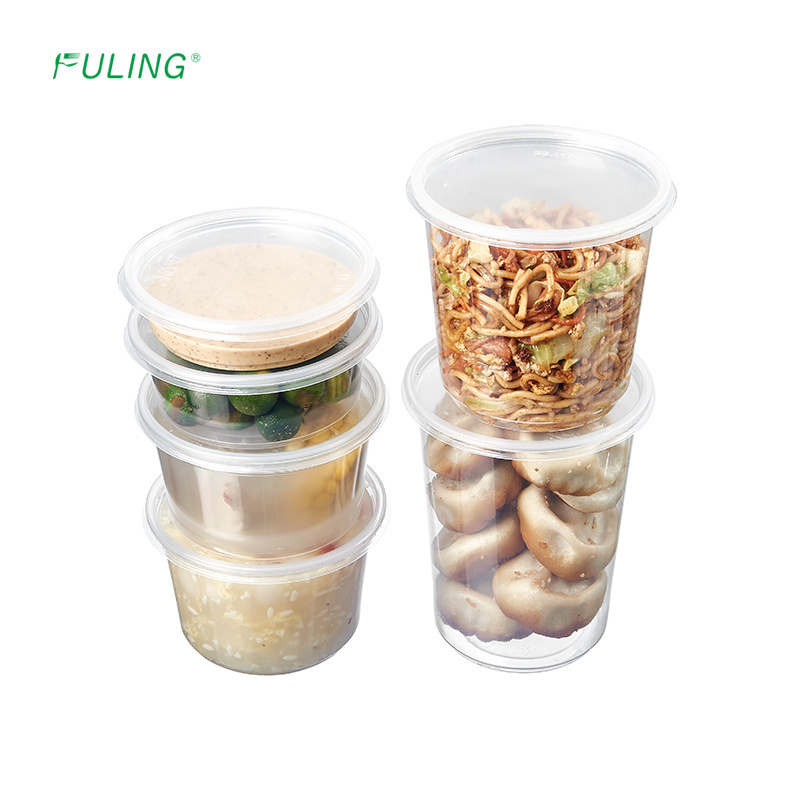 FULING plastic deli container disposable clear soup container restaurant take out