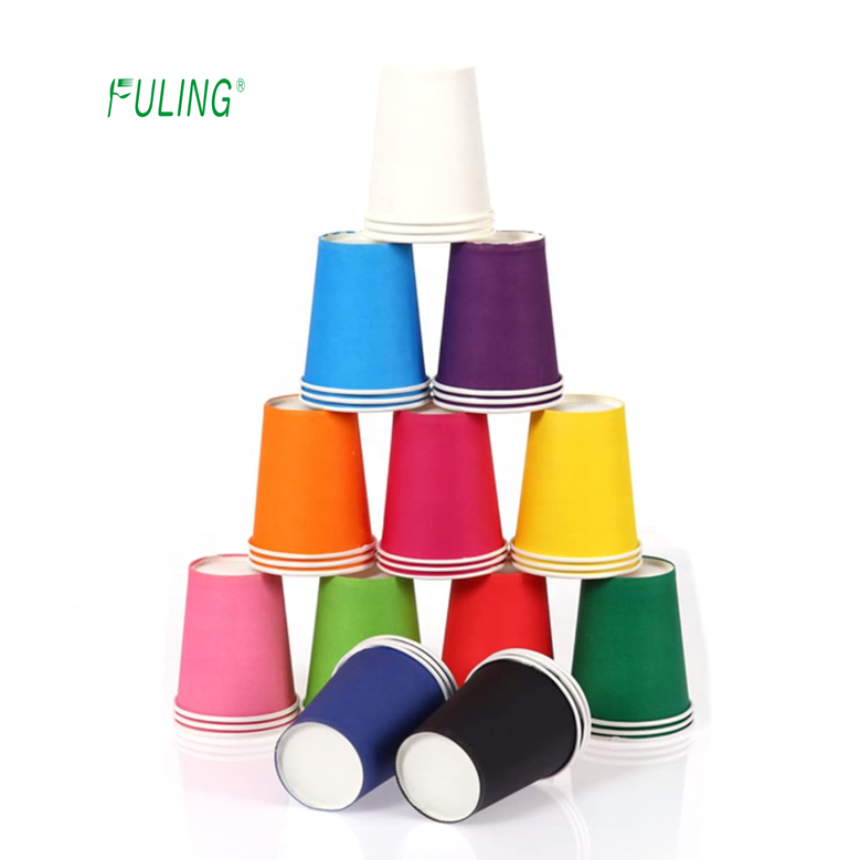 fuling factory custom 8 oz cup paper juice  disposable pe coated printed coffee paper cup customized