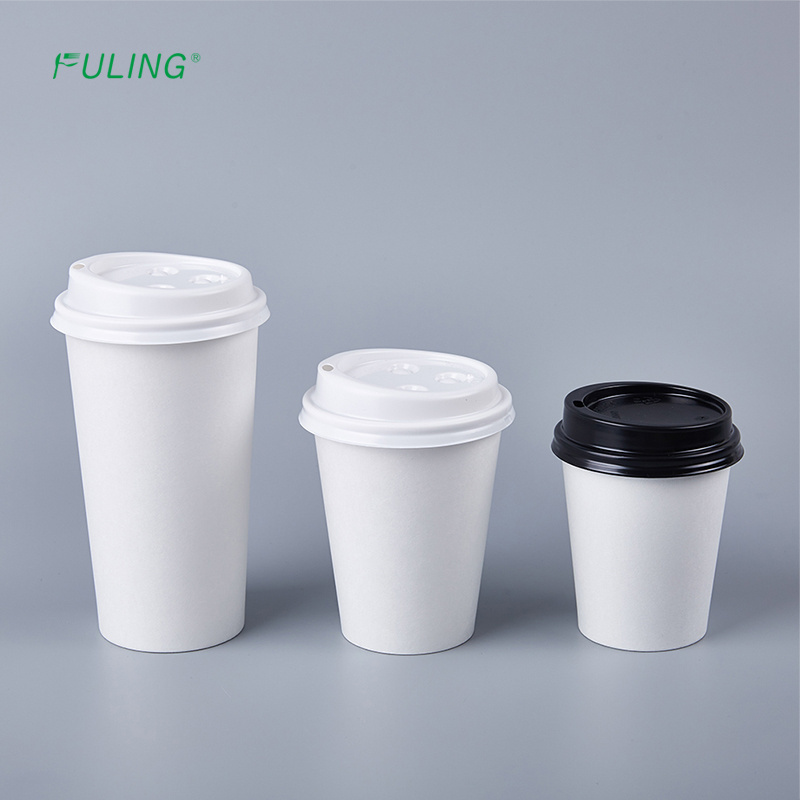 Custom Print 16 oz 12oz 8oz Biodegradable PLA Lined Disposable Coffee Paper Cup for Hot Drink