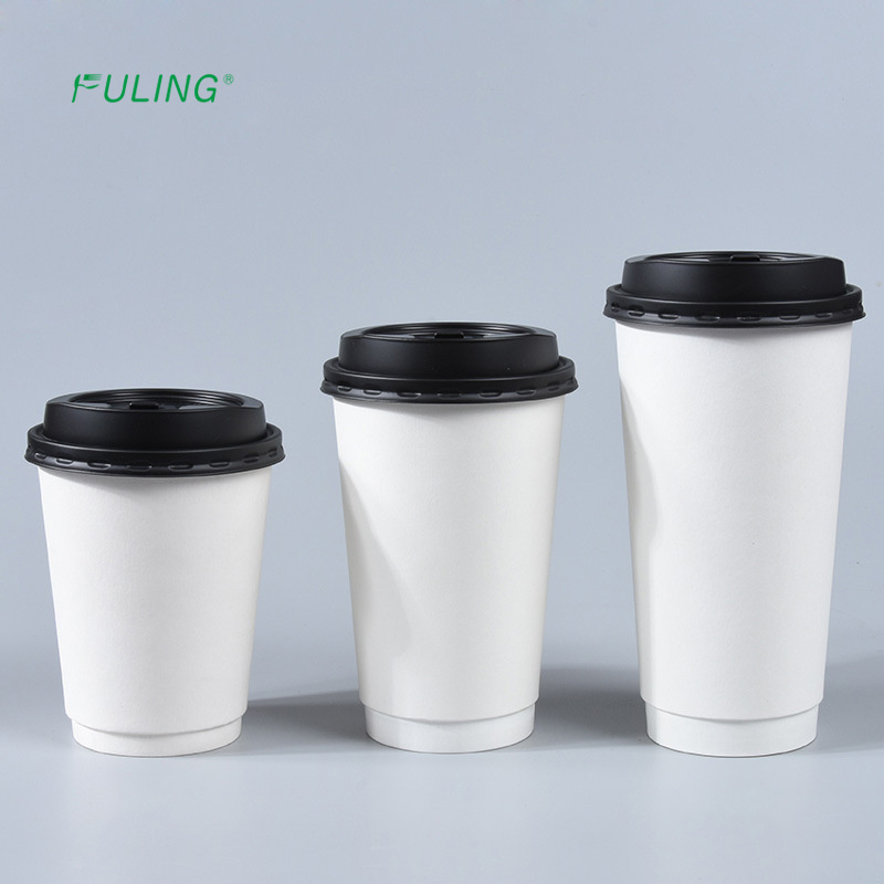 Custom printed logo 8oz 10oz 12oz 16oz Bubble Tea Cup disposable paper hot coffee Paper cup