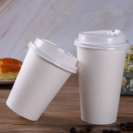 Custom Print 16 oz 12oz 8oz Biodegradable PLA Lined Disposable Coffee Paper Cup for Hot Drink