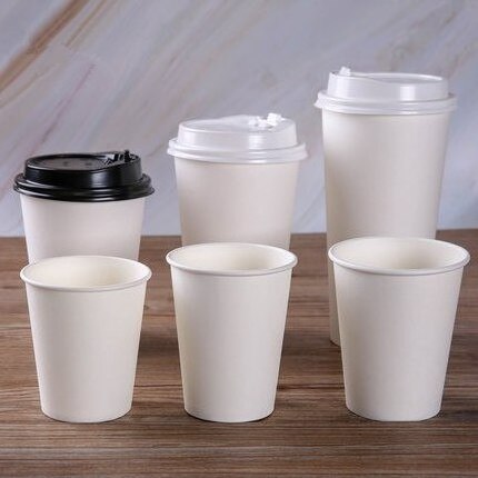 Custom Print 16 oz 12oz 8oz Biodegradable PLA Lined Disposable Coffee Paper Cup for Hot Drink