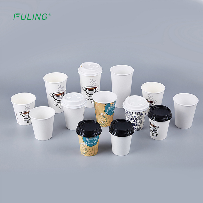 Custom printed logo 8oz 10oz 12oz 16oz Bubble Tea Cup disposable paper hot coffee Paper cup