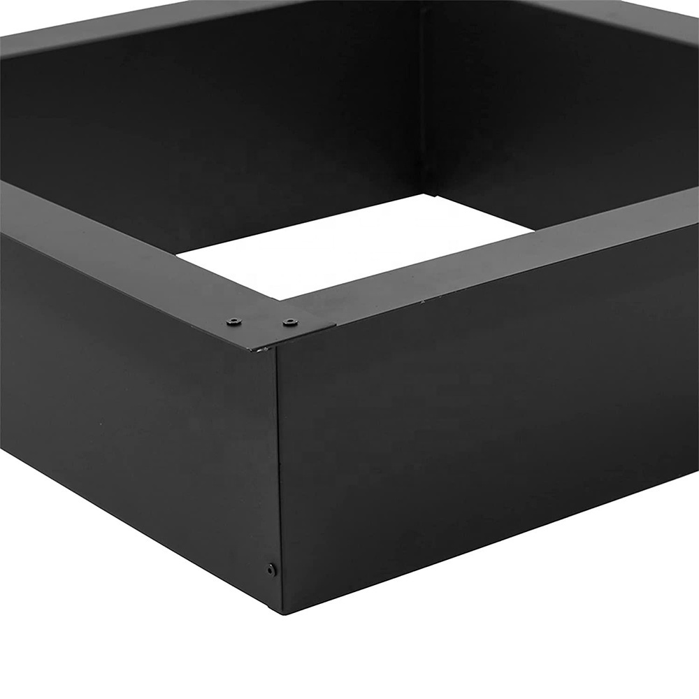 Square Fire Pit Ring Insert Outdoor Heavy Duty Steel Firepit Liner Above Or In Ground Backyard Camping Bonfire Pit