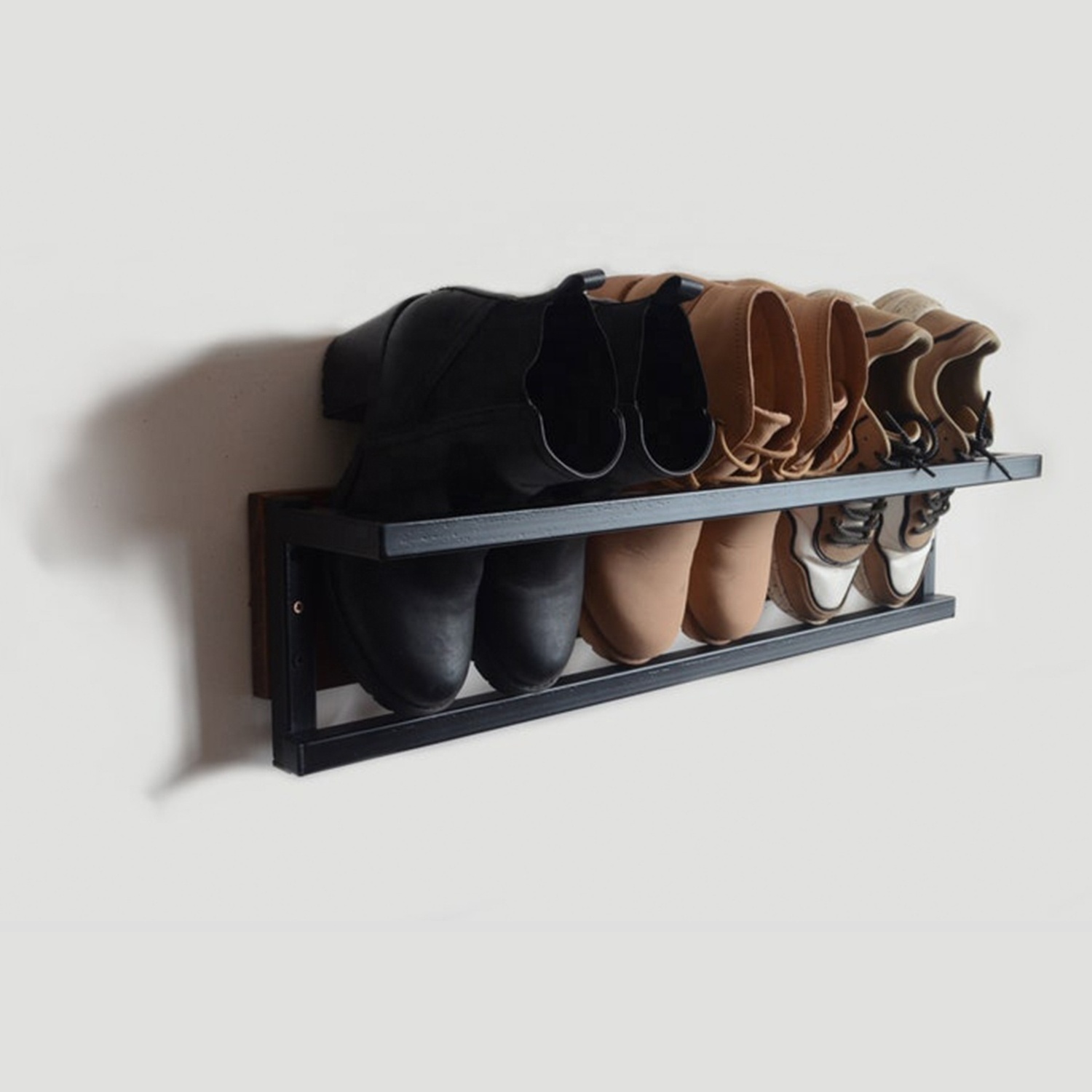 Hot Sale Tier Shoe Shelf Industrial Metal Shoe Shelf For Hallway Decor Wall Mount Shoe Rack