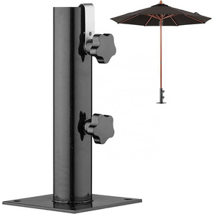 Deck Mount Umbrella Holder Outdoor Heavy Duty Sun Umbrella Stand Picnic Table Patio Umbrella Base