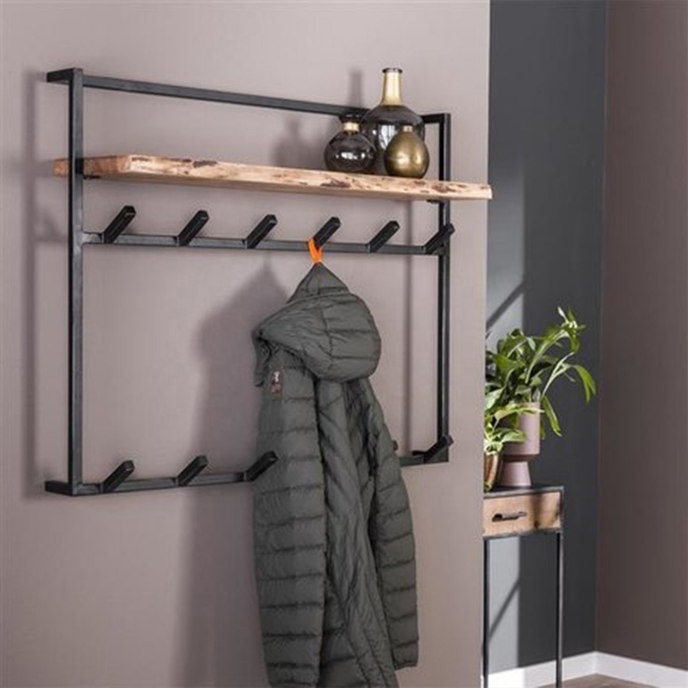 Industrial Style Coat Racks Home Storage Wall Shelf Holder Living Room Bedroom Coat Rack Wall Mount