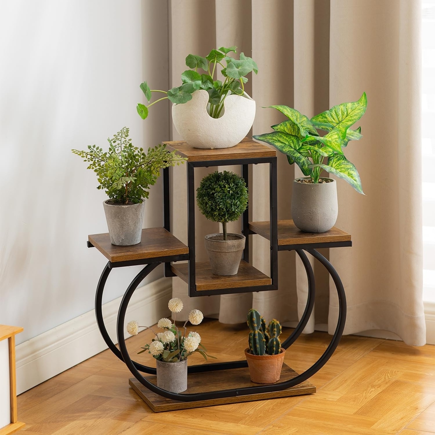 Creative Plant Stand Indoor Heart Shape Plant Pot Stand for Living Room Plant Rack