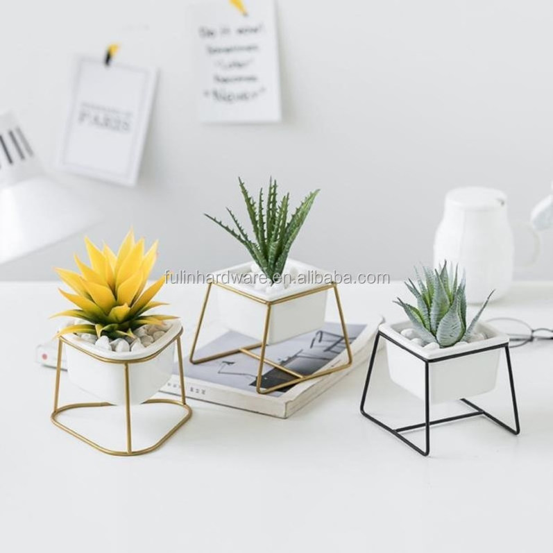 Plant Stand Mental Plant Flower Pot Stand Flower Brackets Metal Shelf Nordic Living Room Stainless Steel Iron Round Modern 10pcs