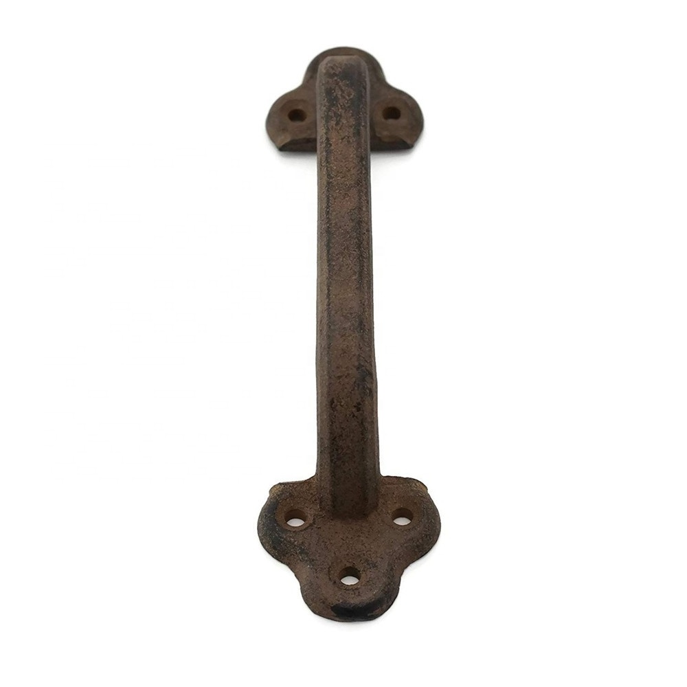 Wrought Iron Rustic Cast Iron Gate Door Handle Pull Retro Metal Furniture Handle