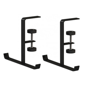 Hooks For Hanging Wall Adjustable Clamp Hanging Metal Iron Black White Backpack Hook No Punching Bag Hook