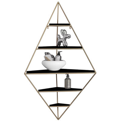 Nordic Iron Wall Hanging Rack Floating Decoration Frame Shallow Angle Hanging Display Rack Storage Bedroom Hanging Wall Shelf