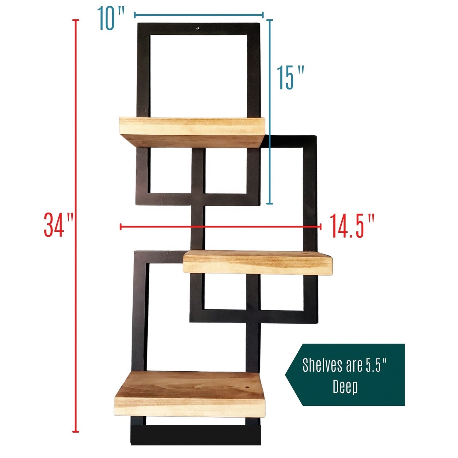 Metal Shelves Mounted Storage Hanging Shelf Holder Mounting Bracket Iron Rectangle Rack