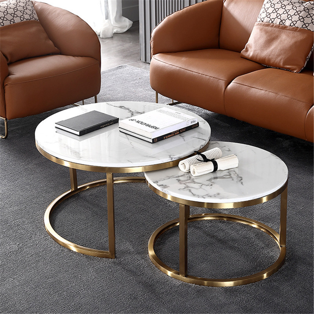 Metal Gold Round Coffee Table Durable Table Base Stainless Steel Living Room Furniture Modern High Quality